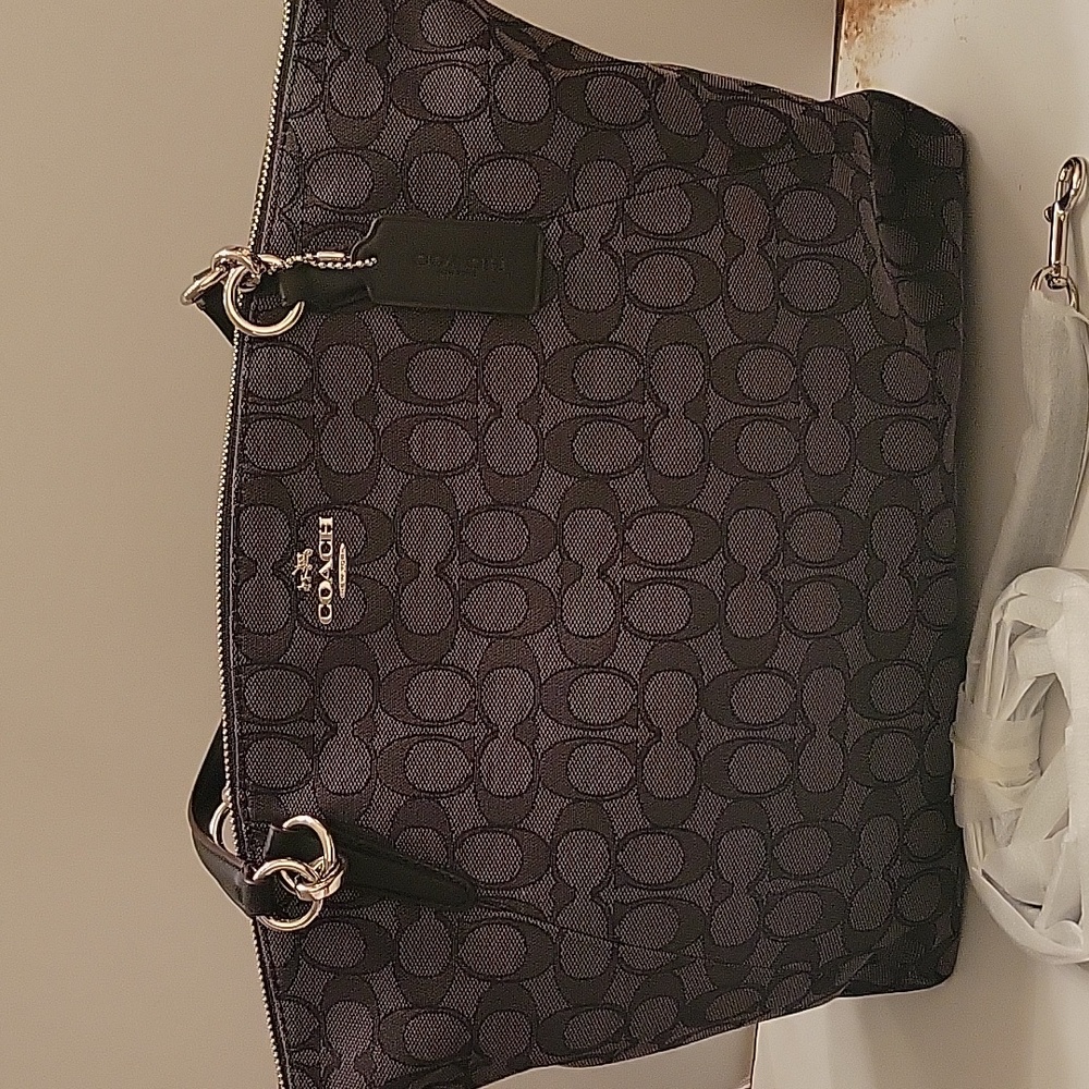 COACH Jacquard Canvas Kelsey Prairie Satchel Crossbody Tote Bag Signature